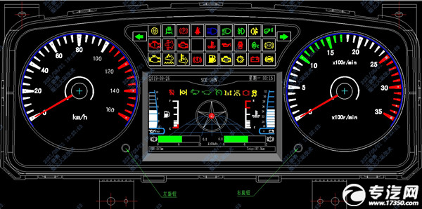 國六專用車組合儀表指示燈說明